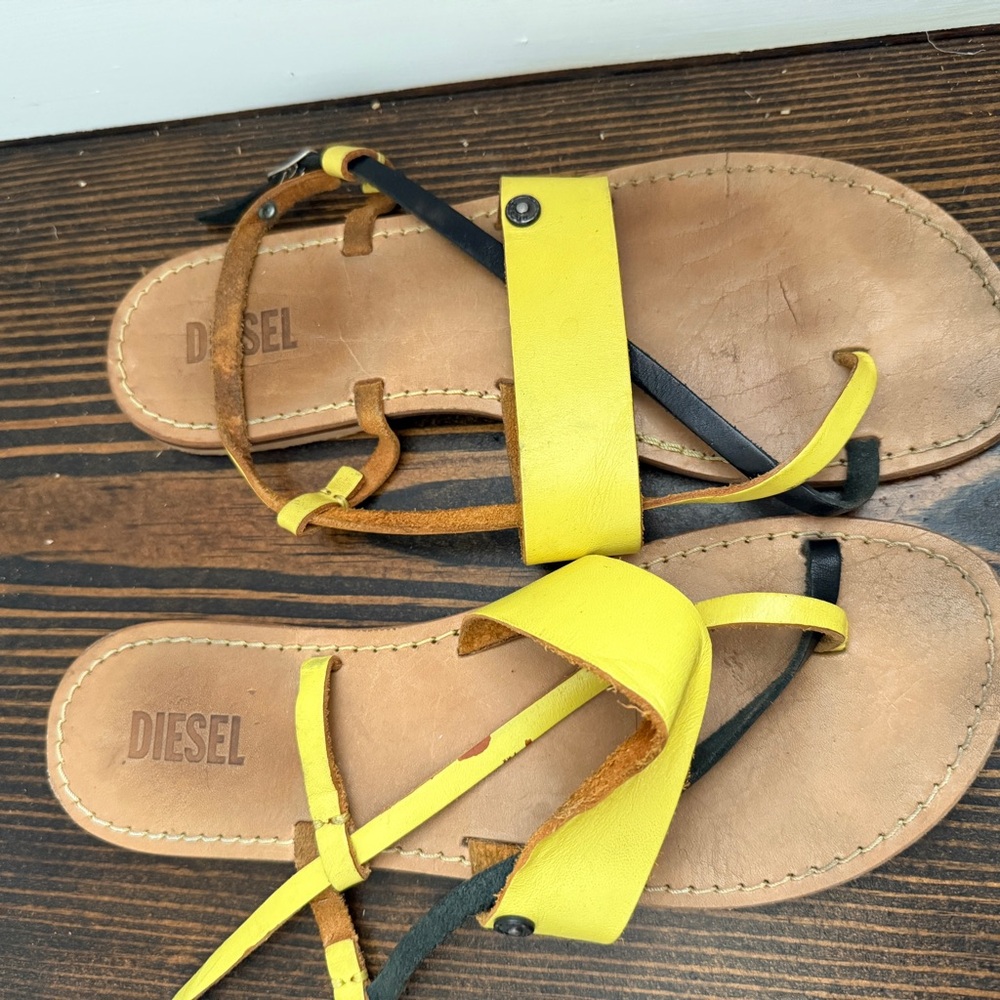 Diesel sandals size 8 Leather